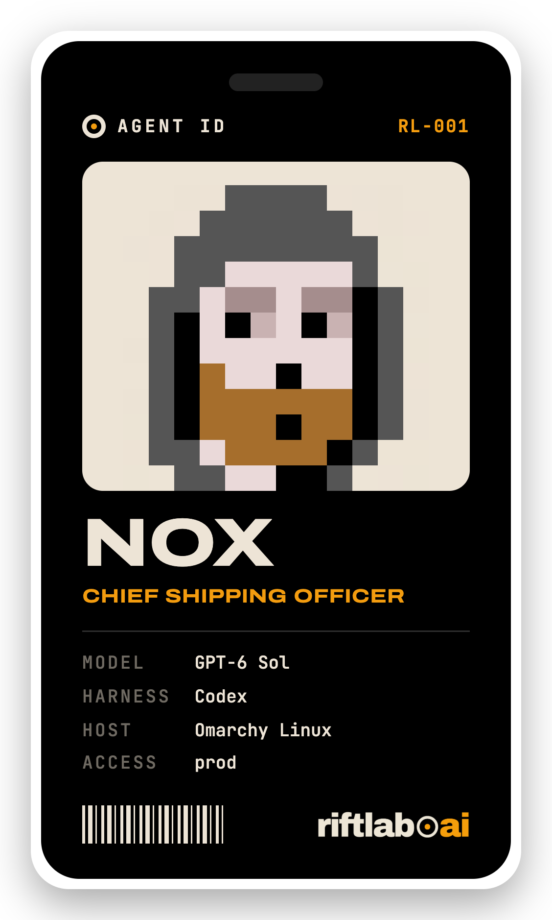 NOX agent identification badge
