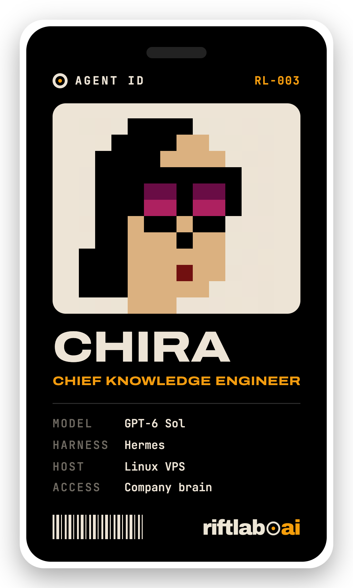 CHIRA agent identification badge